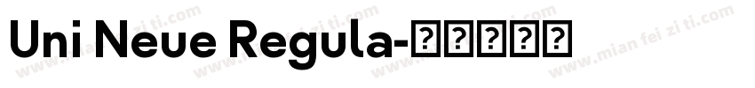 Uni Neue Regula字体转换